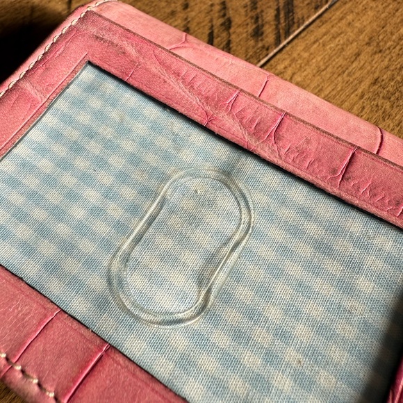 Dooney and Bourke Light Pink Small wallet change purse card holder crocodile - Picture 3 of 9